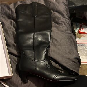 Black Leather Women's Boots